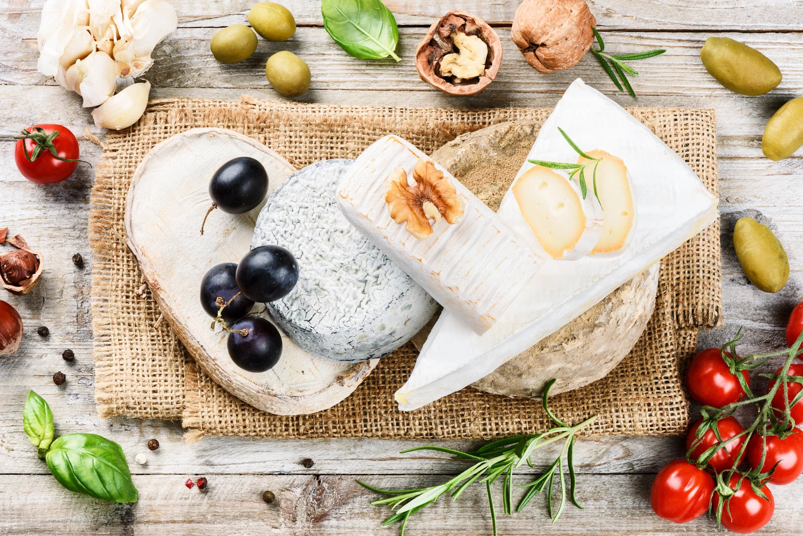 Picture of assorted cheeses