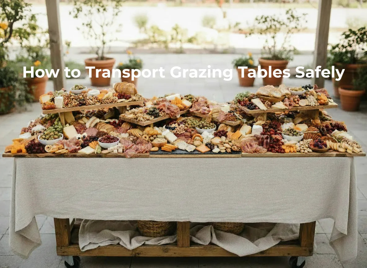 how to transport grazing tables safely